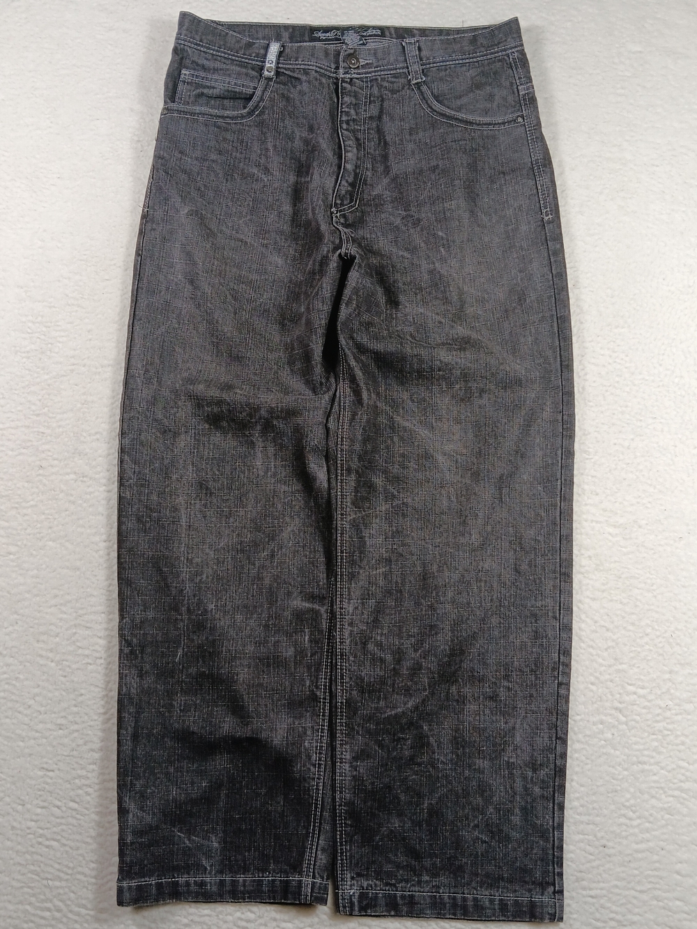 Vintage Southpole Jeans Mens 36x32 Black Denim Baggy Grunge Hip Hop Wide Leg Y2K